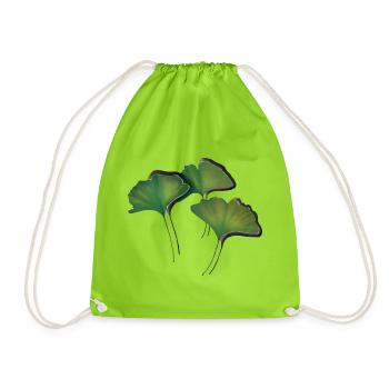 Ginko Feuilles/Ginkgo leaf - Sac de sport léger - vert néon - Devant