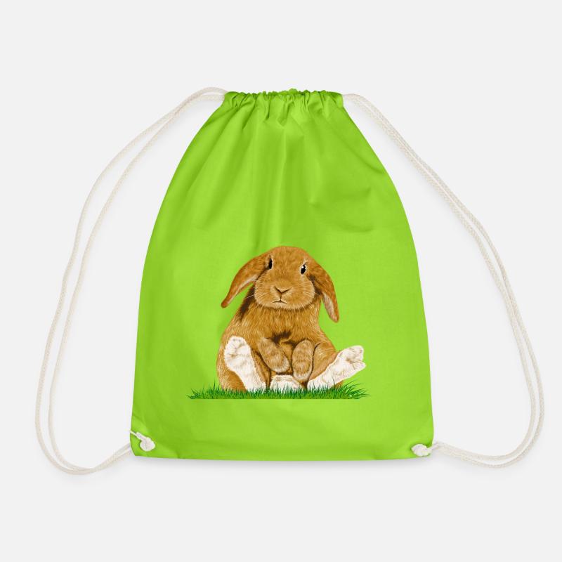 Lapin de Pâques - Sac de sport léger - vert néon