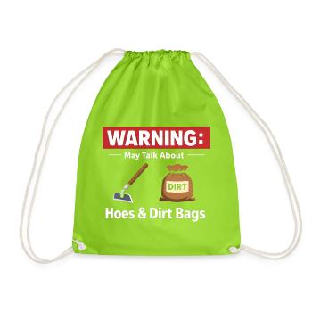 Avertissement : On peut passer par-dessus les houes et les sacs de poussière dans le jardin - Sac de sport léger - vert néon - Devant