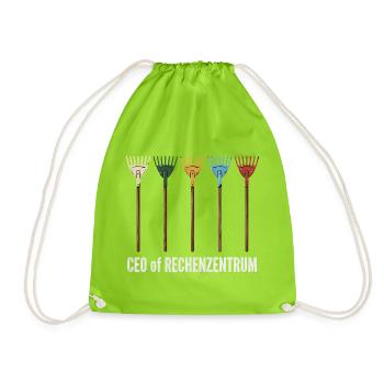 IT Support Wheel of Fortune Service Desk IT Helpdesk Nerd - Drawstring Bag - neon green - Front