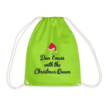 Christmas - Drawstring Bag - neon green - Front