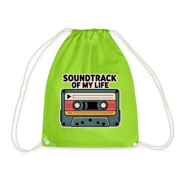 Soundtrack of my life - Drawstring Bag - neon green - Front