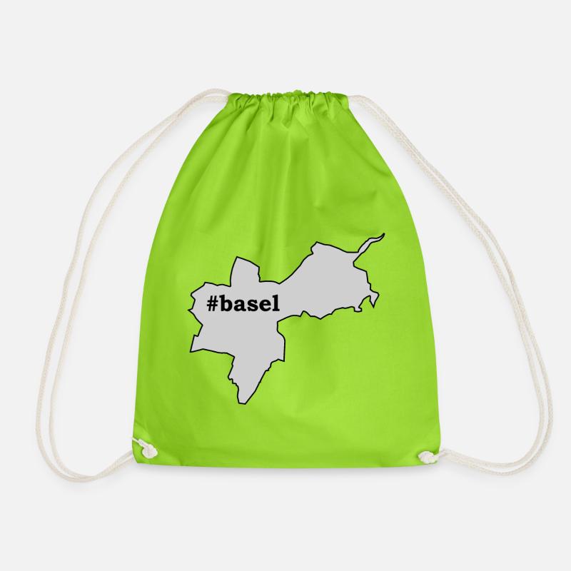 BS Basel-Stadt - Drawstring Bag - neon green