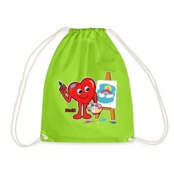 Mucki Kreativ - Turnbeutel - Neongrün - Vorne