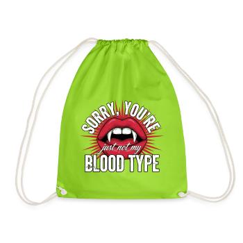 Sorry You're Not My Blood Type - Turnbeutel - Neongrün - Vorne