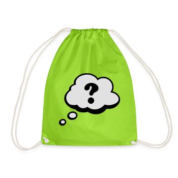 Bulle Comiques point d'interrogation - Sac de sport léger - vert néon - Devant