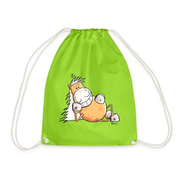 Drôle Cheval - Sac de sport léger - vert néon - Devant