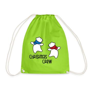 L’équipe à Noël - Sac de sport léger - vert néon - Devant