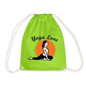 Yoga Amour - Sac de sport léger - vert néon - Devant