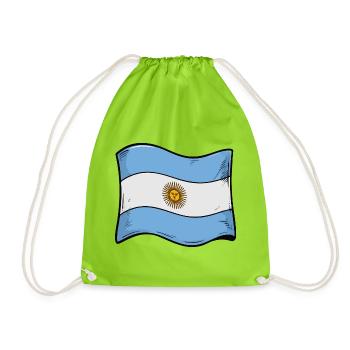 Art du drapeau solaire argentin - Sac de sport léger - vert néon - Devant