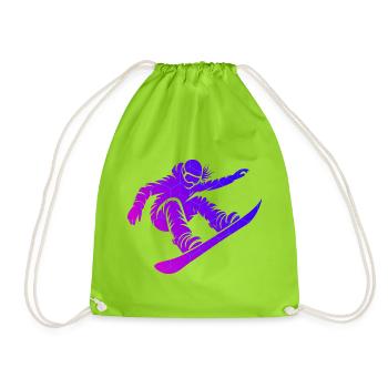 Déclaration pour tous les snowboards féminins - Sac de sport léger - vert néon - Devant