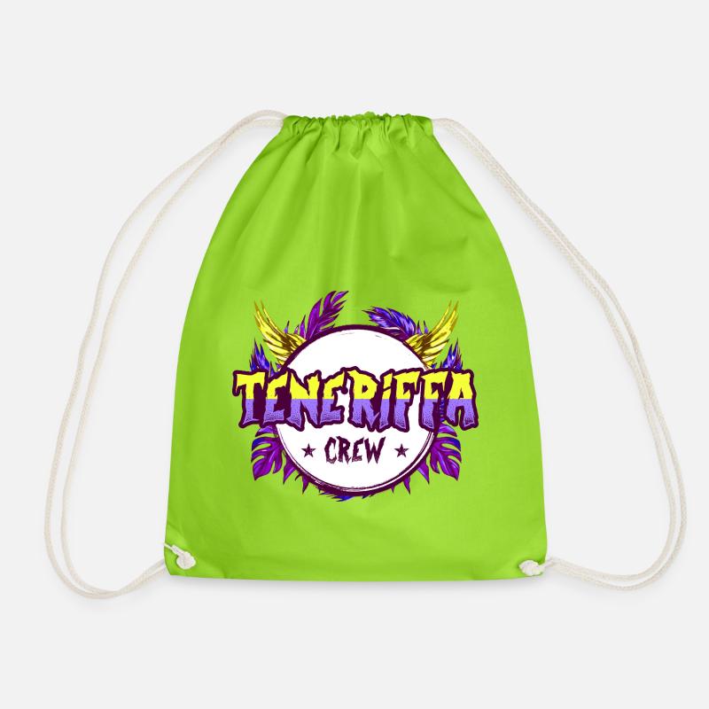 Teneriffa Crew Bunt - Turnbeutel - Neongrün