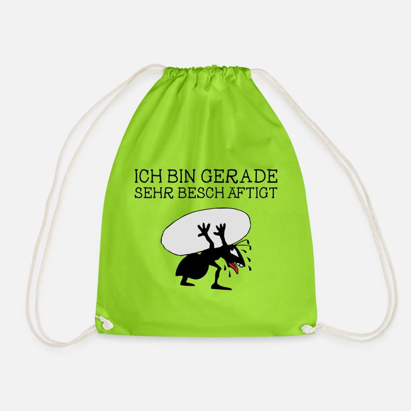 Schwer schuften Design – Ich bin sehr beschäftigt - Turnbeutel - Neongrün