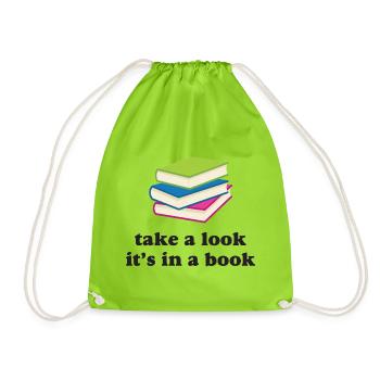 Jetez un coup d’œil, c’est dans un livre - Sac de sport léger - vert néon - Devant