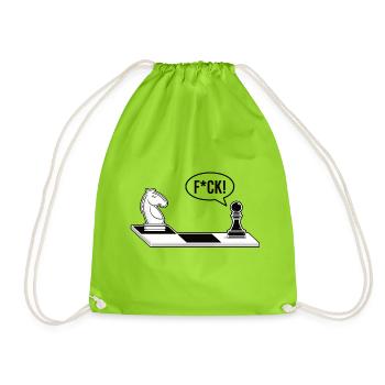 Figure d’échecs sur échiquier F*CK - Sac de sport léger - vert néon - Devant