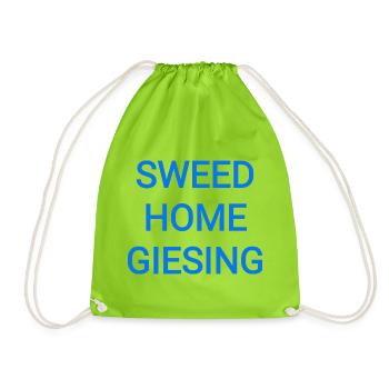 sweet home giesing Text - Turnbeutel - Neongrün - Vorne