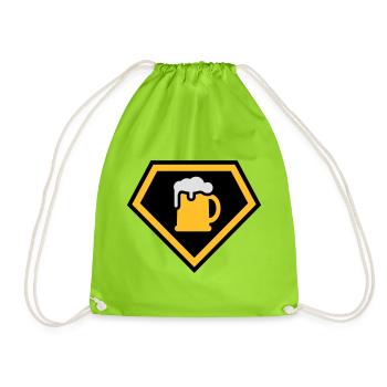 Super Drinking Team - Sac de sport léger - vert néon - Devant