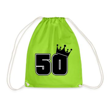 50 - Drawstring Bag - neon green - Front