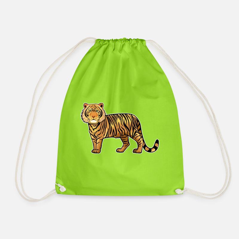 Ein Tiger - Turnbeutel - Neongrün