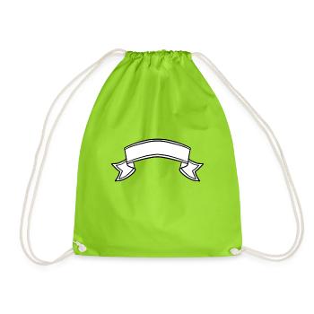 banner - Drawstring Bag - neon green - Front