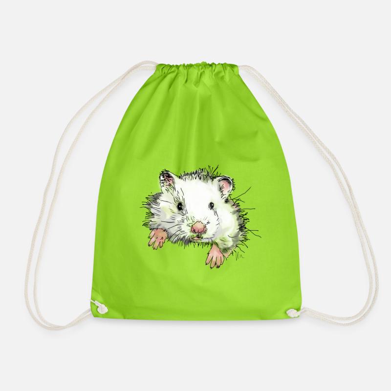 Hamster - Drawstring Bag - neon green