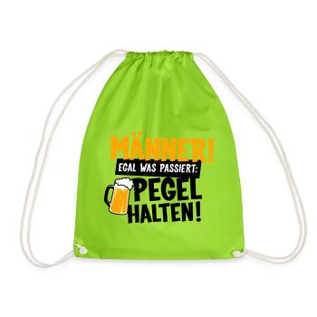 Männer Pegel halten - Turnbeutel - Neongrün - Vorne