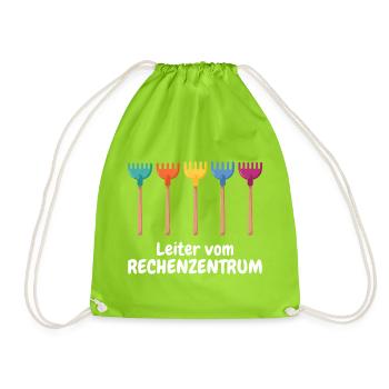 Leiter vom Rechenzentrum EDV  - Turnbeutel - Neongrün - Vorne
