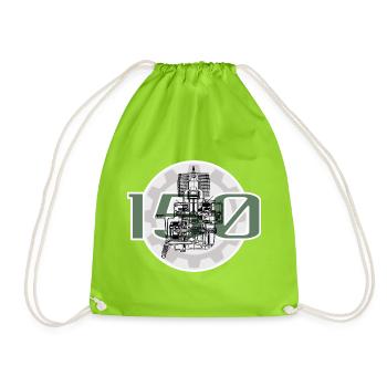 Simson MZ 150 - Drawstring Bag - neon green - Front