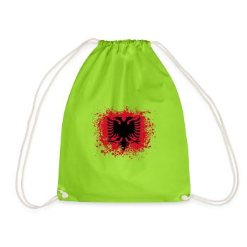 Albanie Albanie Shqipëri drapeau taches taches - Sac de sport léger - vert néon - Devant