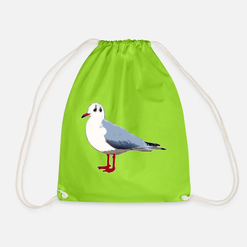 Möwe - Turnbeutel - Neongrün