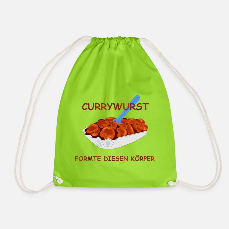 Currywurst - Turnbeutel - Neongrün