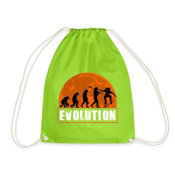 Évolution de l’art des silhouettes skateurs en skateboard - Sac de sport léger - vert néon - Devant