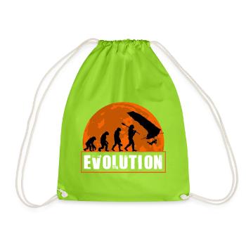 Entwicklung des Hanggliderpilot-Sunset-Designs - Turnbeutel - Neongrün - Vorne