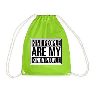 Les gens gentils sont mon genre de gentillesse - Sac de sport léger - vert néon - Devant
