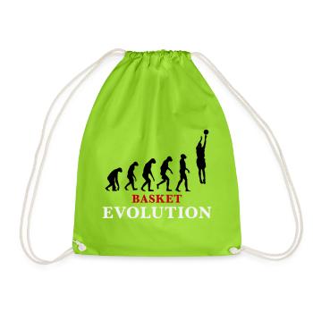 Basket Evolution Sport und Humor 3c - Turnbeutel - Neongrün - Vorne