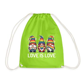 LGBTQ Pride Month - Liebe ist Liebe - Turnbeutel - Neongrün - Vorne