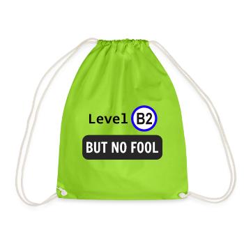 Niveau B2, mais pas idiot - Sac de sport léger - vert néon - Devant