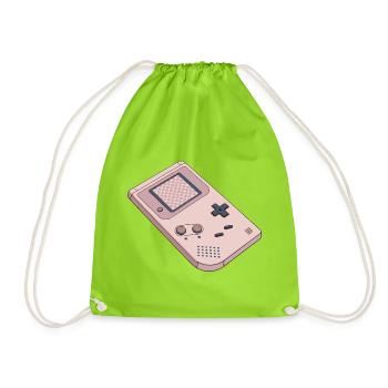 Retro-Pastell-Game Boy - Turnbeutel - Neongrün - Vorne