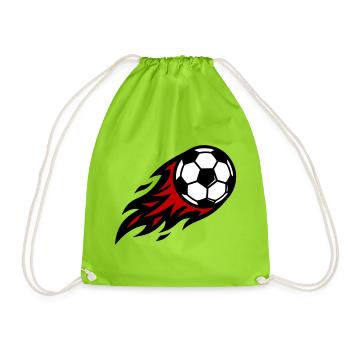 Balle de feu de football - Sac de sport léger - vert néon - Devant