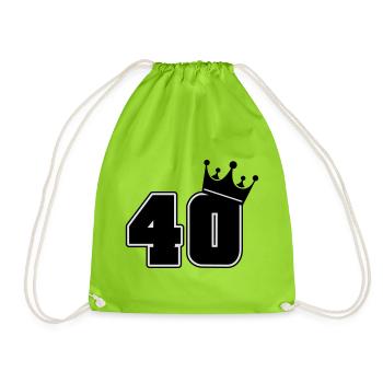 40 - Drawstring Bag - neon green - Front