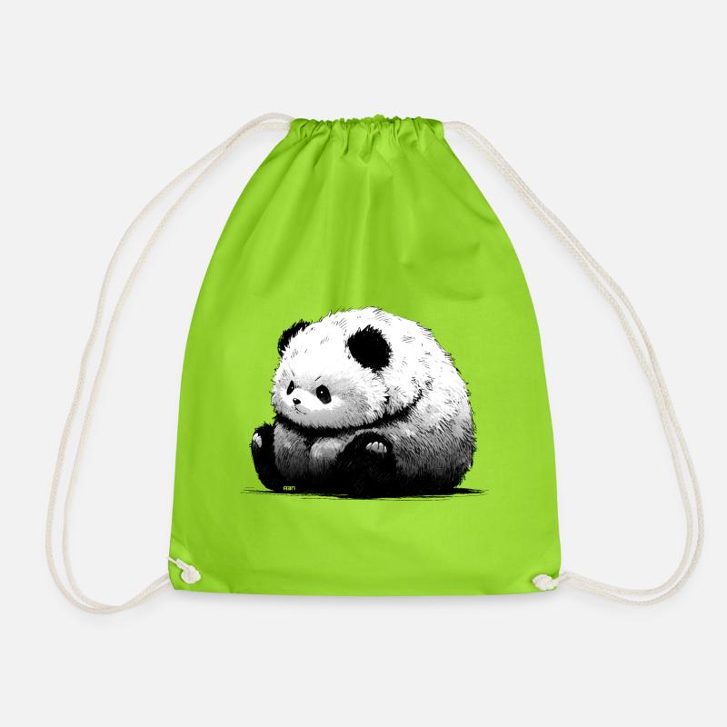 Cute Panda - Turnbeutel - Neongrün
