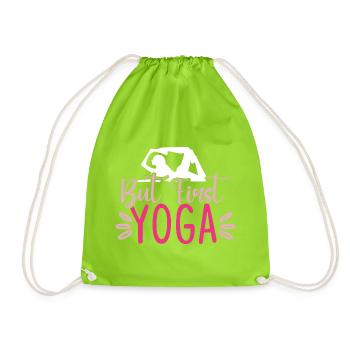 Mais d’abord le yoga - Sac de sport léger - vert néon - Devant
