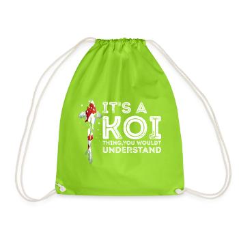 It's a Koi Thing You Wouldn't Understand - Drawstring Bag - neon green - Front