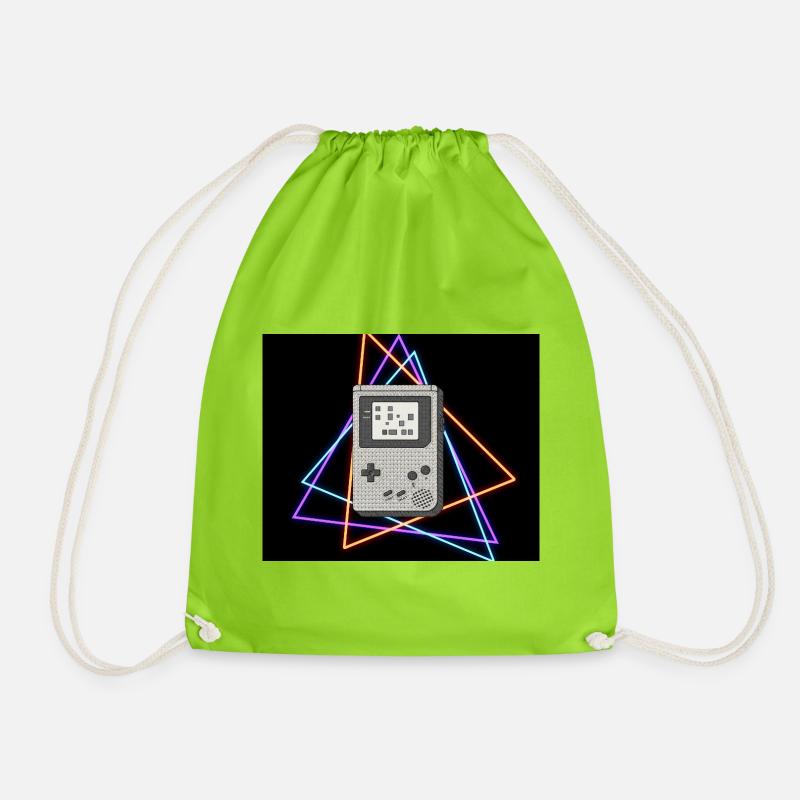 Retro Spielekonsole Neon  - Turnbeutel - Neongrün