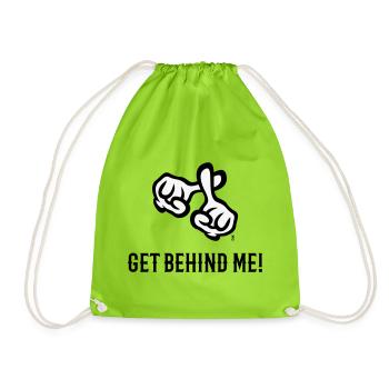 Mets-toi derrière moi ! (Croix / Bible / Religion / 2C) - Sac de sport léger - vert néon - Devant