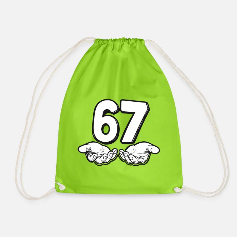 Six Seven Trend - Drawstring Bag - neon green