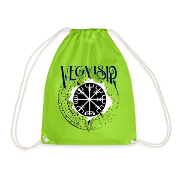 Vikings vegvisir Ragnars Raven Gross - Drawstring Bag - neon green - Front