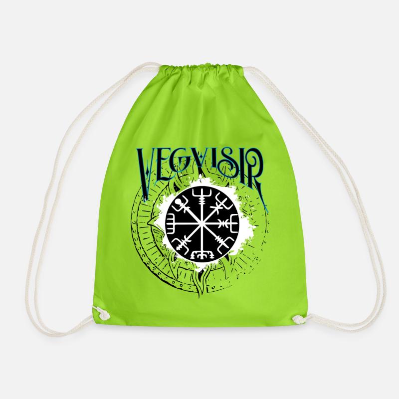 Vikings vegvisir Ragnars Rabe Gross - Turnbeutel - Neongrün