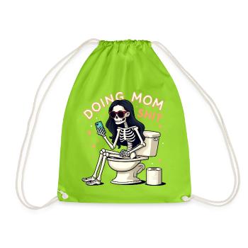 Faire des conneries de maman Drôle de fête des mères Faire des conneries de maman - Sac de sport léger - vert néon - Devant