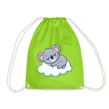 Koala Rêveur sur Nuage - Sac de sport léger - vert néon - Devant